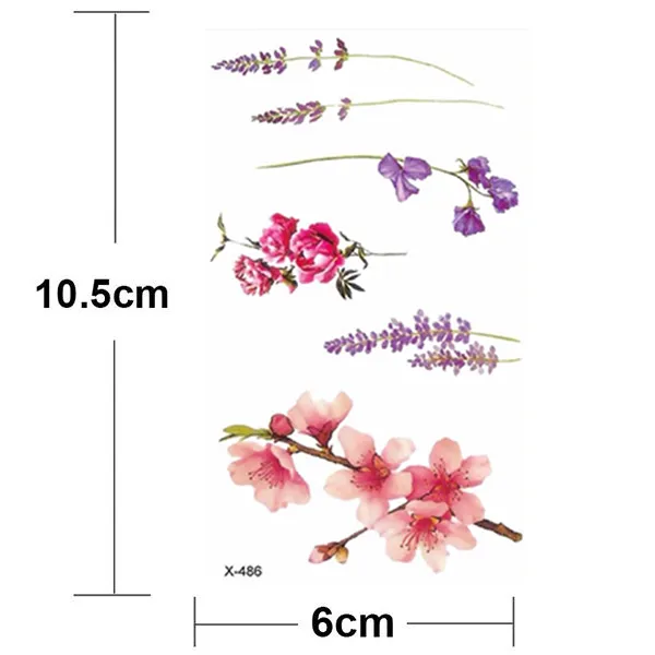 3D Leaves Roses Tattoo Stickers - Stylish Temporary Tattoos for Men Women