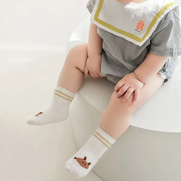 Cartoon Cotton Socks Set for Kids - 4 Pairs