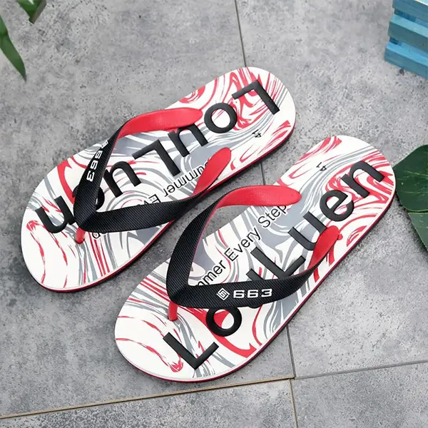 and Black Summer Flip Flops