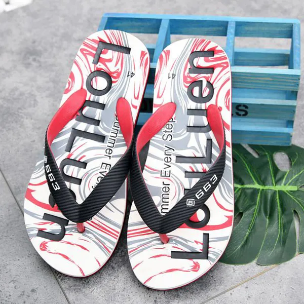 and Black Summer Flip Flops