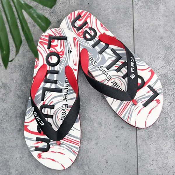 and Black Summer Flip Flops
