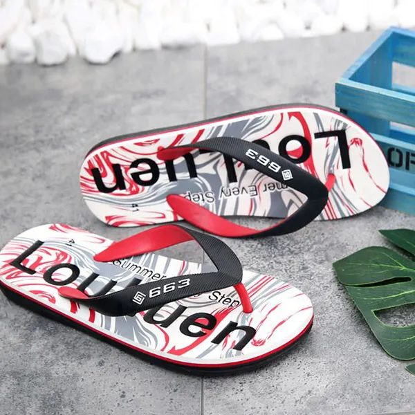 and Black Summer Flip Flops
