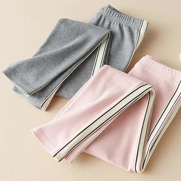 Sporty Striped Cotton Trousers - Trendy Girls Bottoms