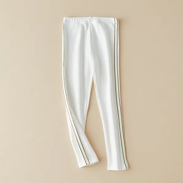 Sporty Striped Cotton Trousers - Trendy Girls Bottoms