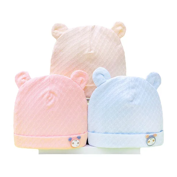 Cute Unisex Cartoon Beanies - 2-Piece Set (0-6 months)