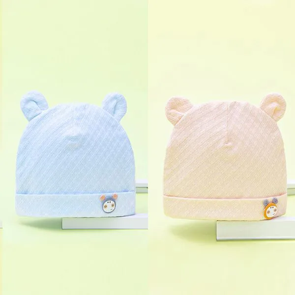 Cute Unisex Cartoon Beanies - 2-Piece Set (0-6 months)