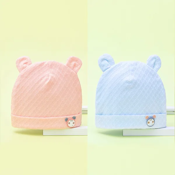 Cute Unisex Cartoon Beanies - 2-Piece Set (0-6 months)