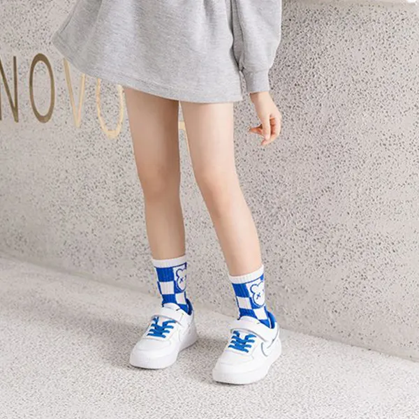 Cotton Socks Set - Fun Fashion for Kids - 4 Pairs Trendy Designs Ages 1-12