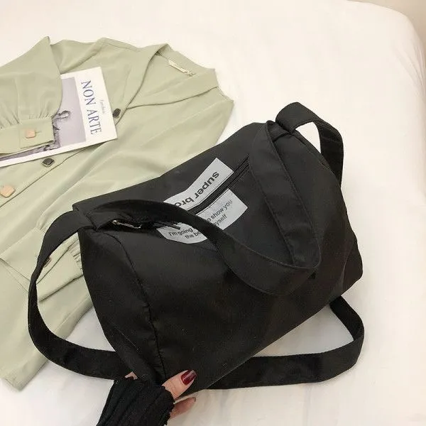 Casual Everyday Tote Bag with Checkered Charm