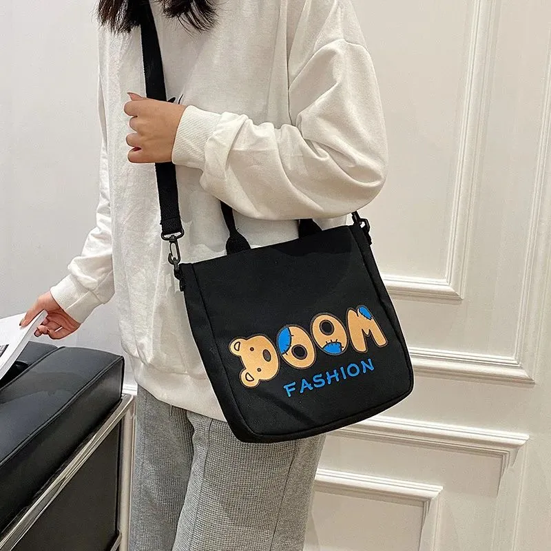 Casual Bear Print Crossbody Bag