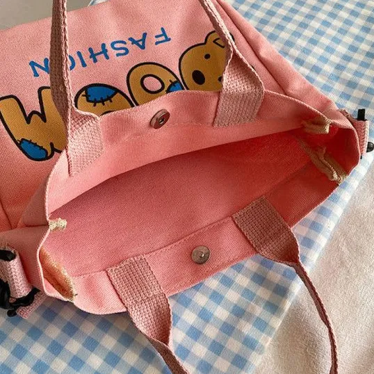 Casual Bear Print Crossbody Bag