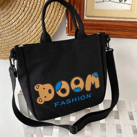 Casual Bear Print Crossbody Bag