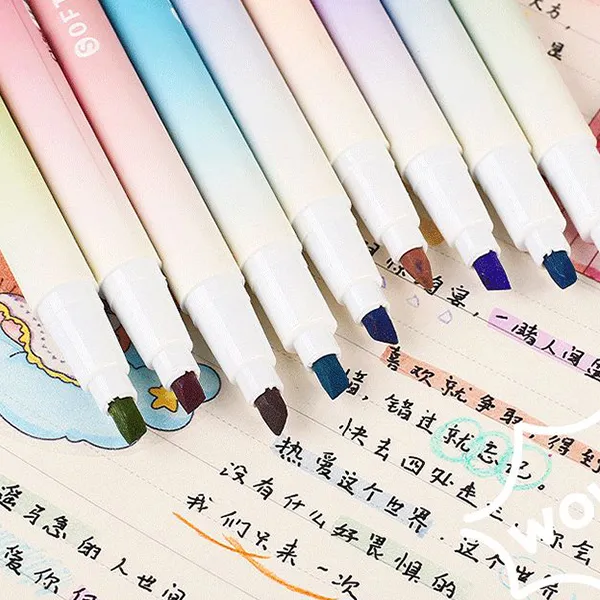 Gradual Sunrise Pastel Highlighter 4 Pieces Set for School/Office