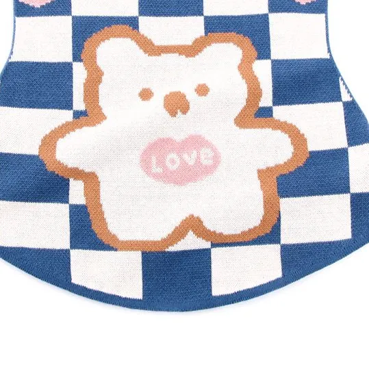Plaid Kids Cartoon Vest Unisex Casual Top