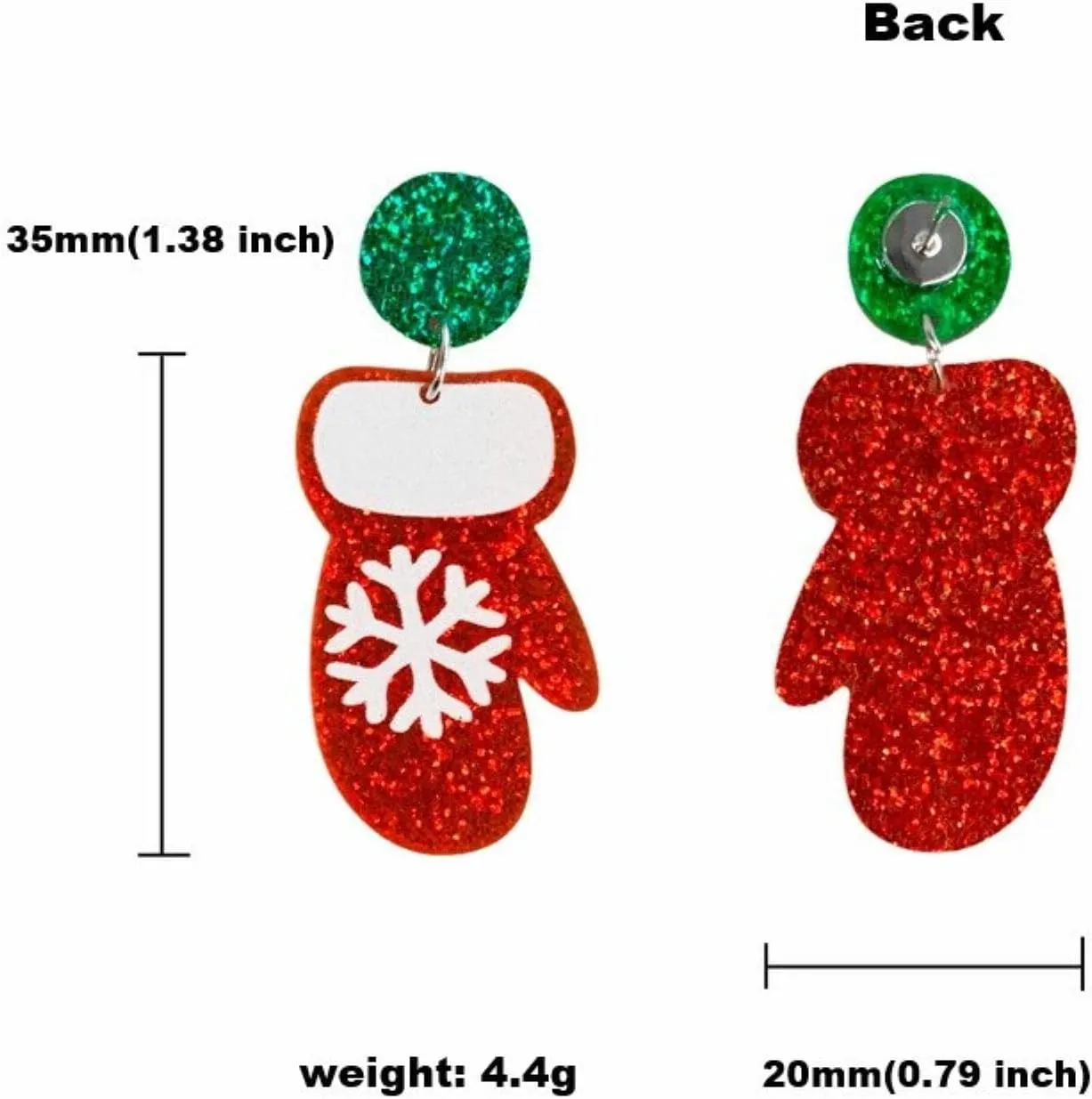 Festive Winter Mitten Earrings