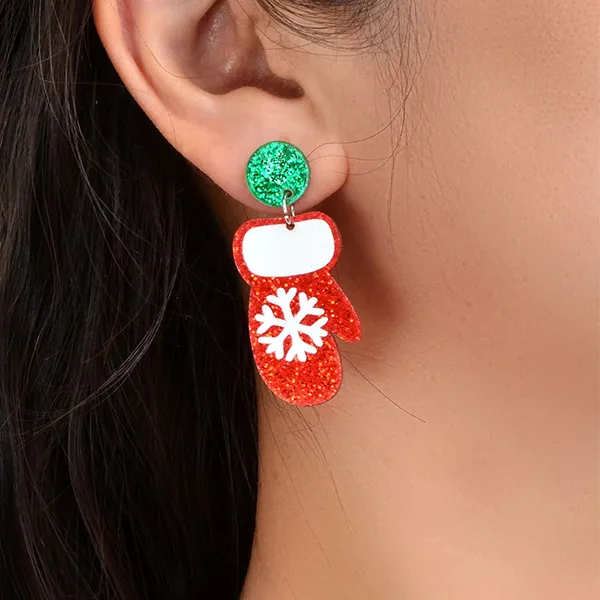 Festive Winter Mitten Earrings