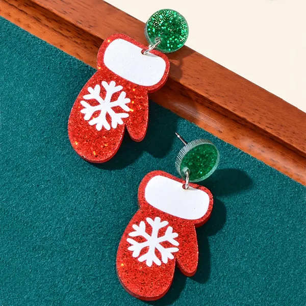 Festive Winter Mitten Earrings