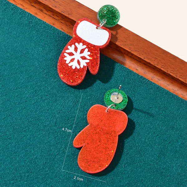 Festive Winter Mitten Earrings