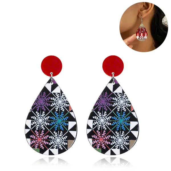 Xmas Snowflake Tassel Earrings Colorful Dangle Earrings - Perfect Xmas Gifts