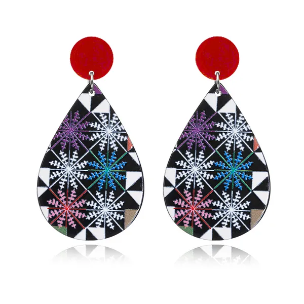 Xmas Snowflake Tassel Earrings Colorful Dangle Earrings - Perfect Xmas Gifts