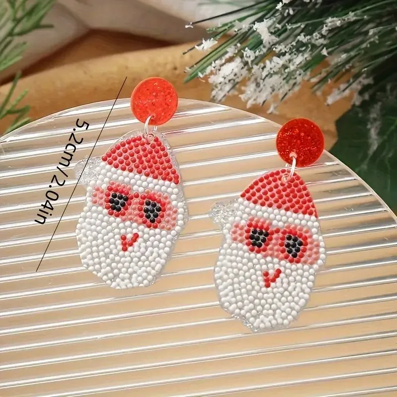 Festive Santa Claus Earrings