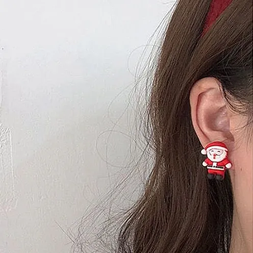 Festive Santa Claus Earrings
