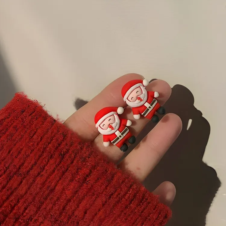 Festive Santa Claus Earrings