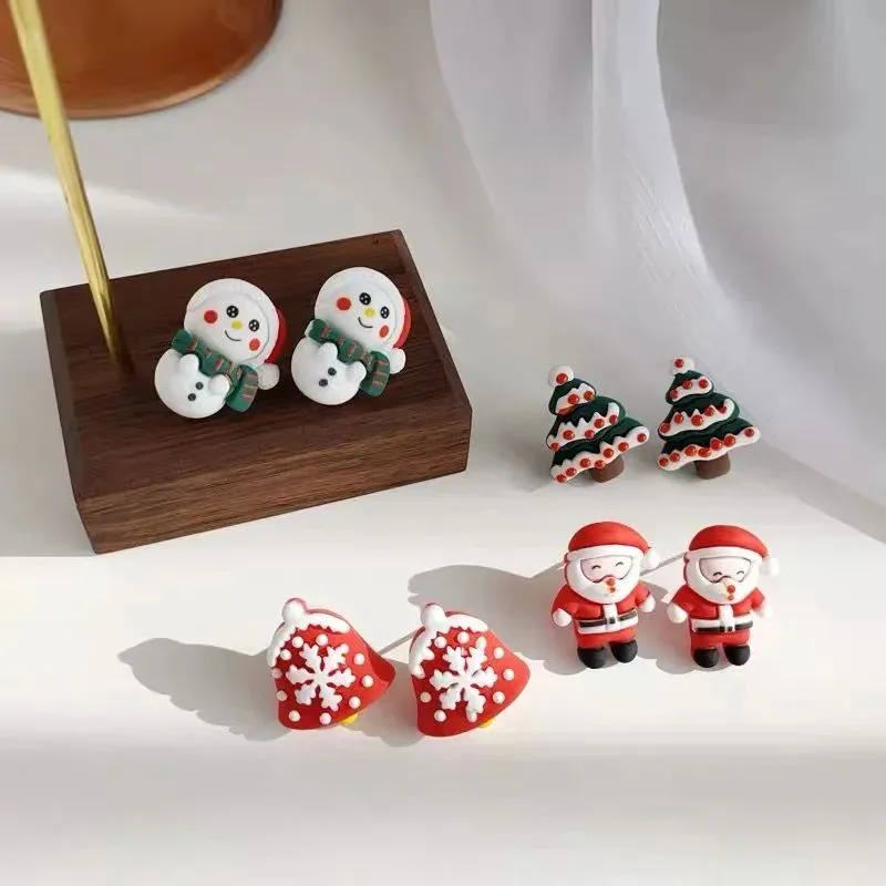 Mini Elk Christmas Earrings - Non-Piercing Ear Clips