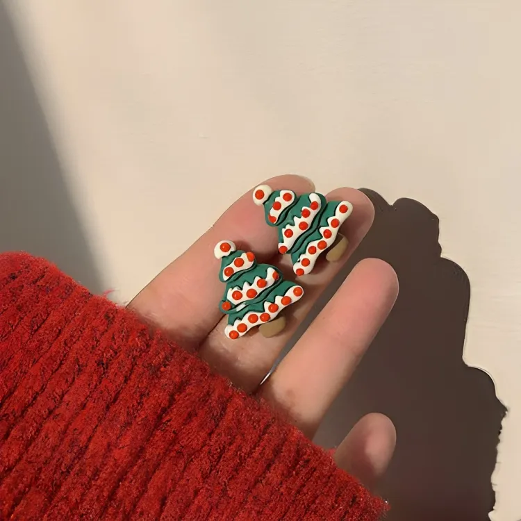 Festive Christmas Tree Earrings