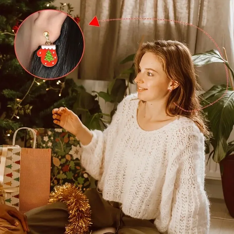 Festive Christmas Tree Earrings