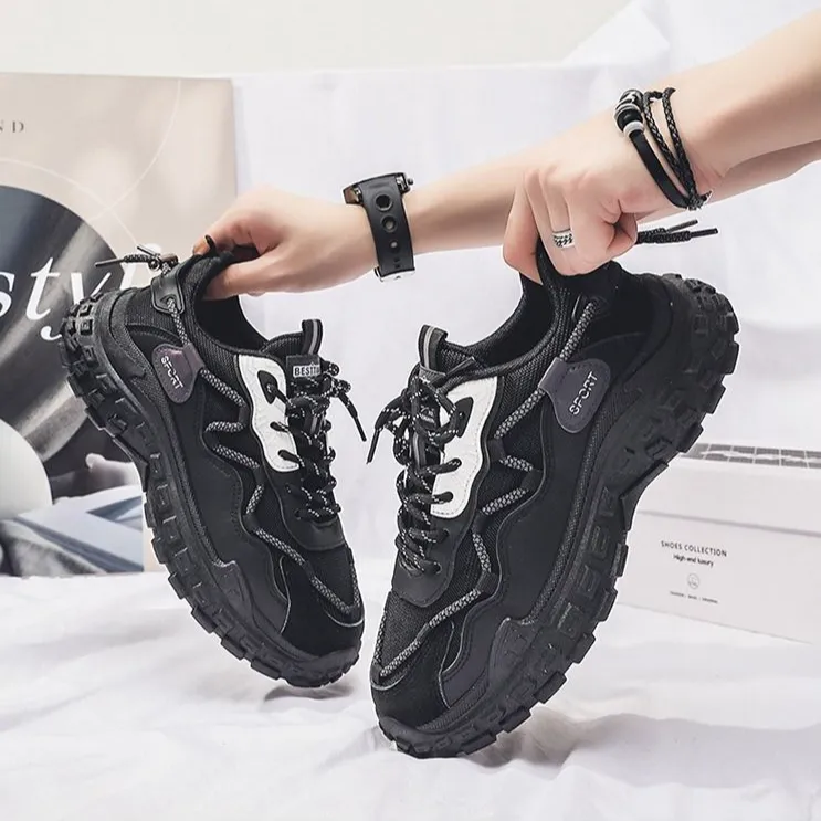 Men's Black Sports Sneakers