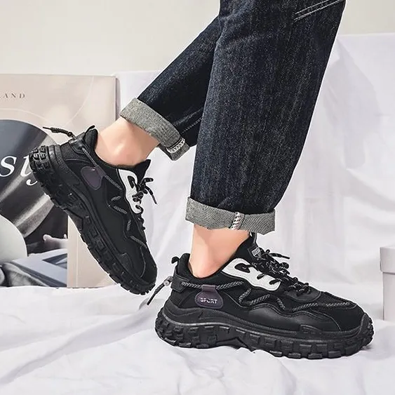 Men's Black Sports Sneakers