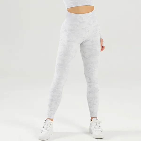 High Waist Contouring Camo Leggings - Seamless Booty Lifting Stretchy