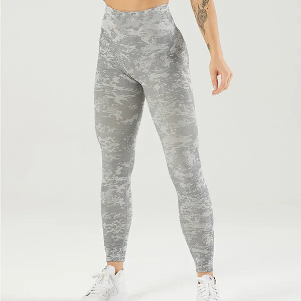 High Waist Contouring Camo Leggings - Seamless Booty Lifting Stretchy