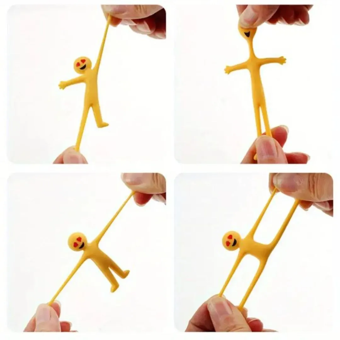 Pack of 3 - Yellow Emoji Stretchy Men Fun Party Gifts for Kids