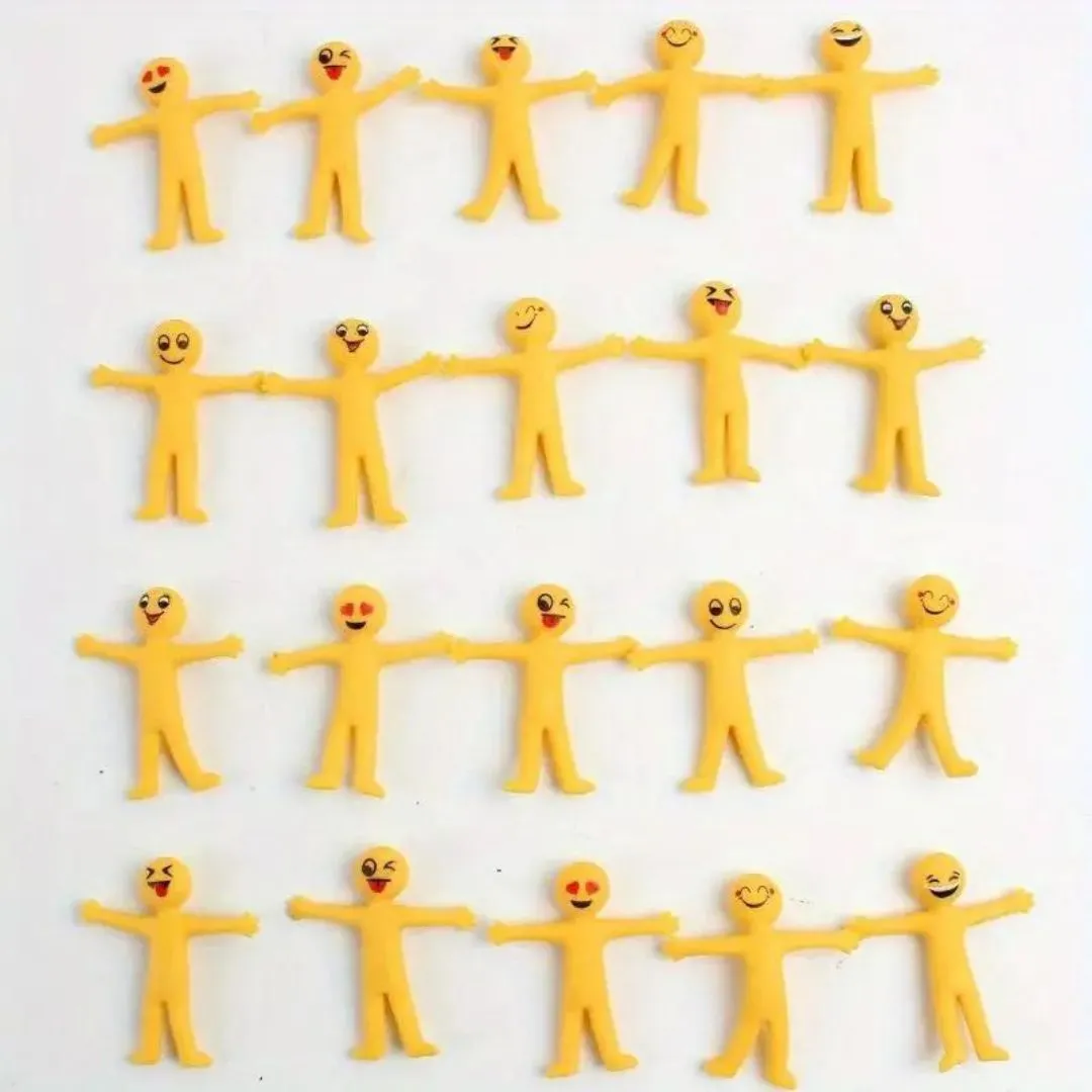 Pack of 3 - Yellow Emoji Stretchy Men Fun Party Gifts for Kids
