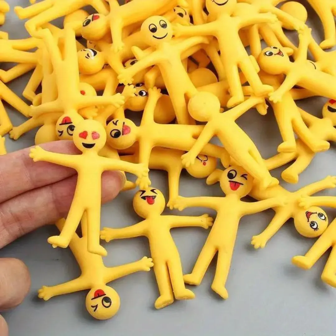 Pack of 3 - Yellow Emoji Stretchy Men Fun Party Gifts for Kids