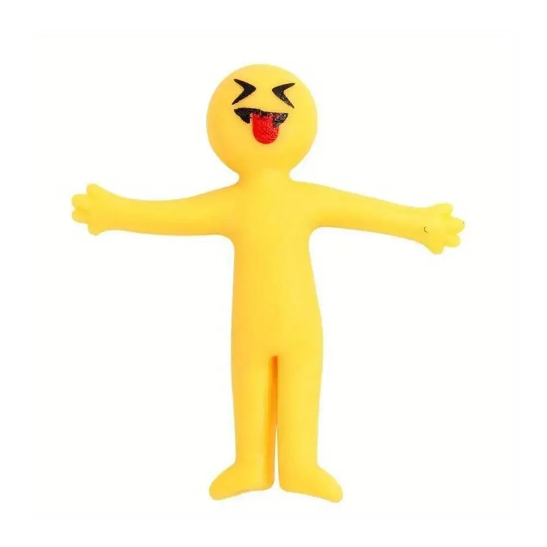 Pack of 3 - Yellow Emoji Stretchy Men Fun Party Gifts for Kids