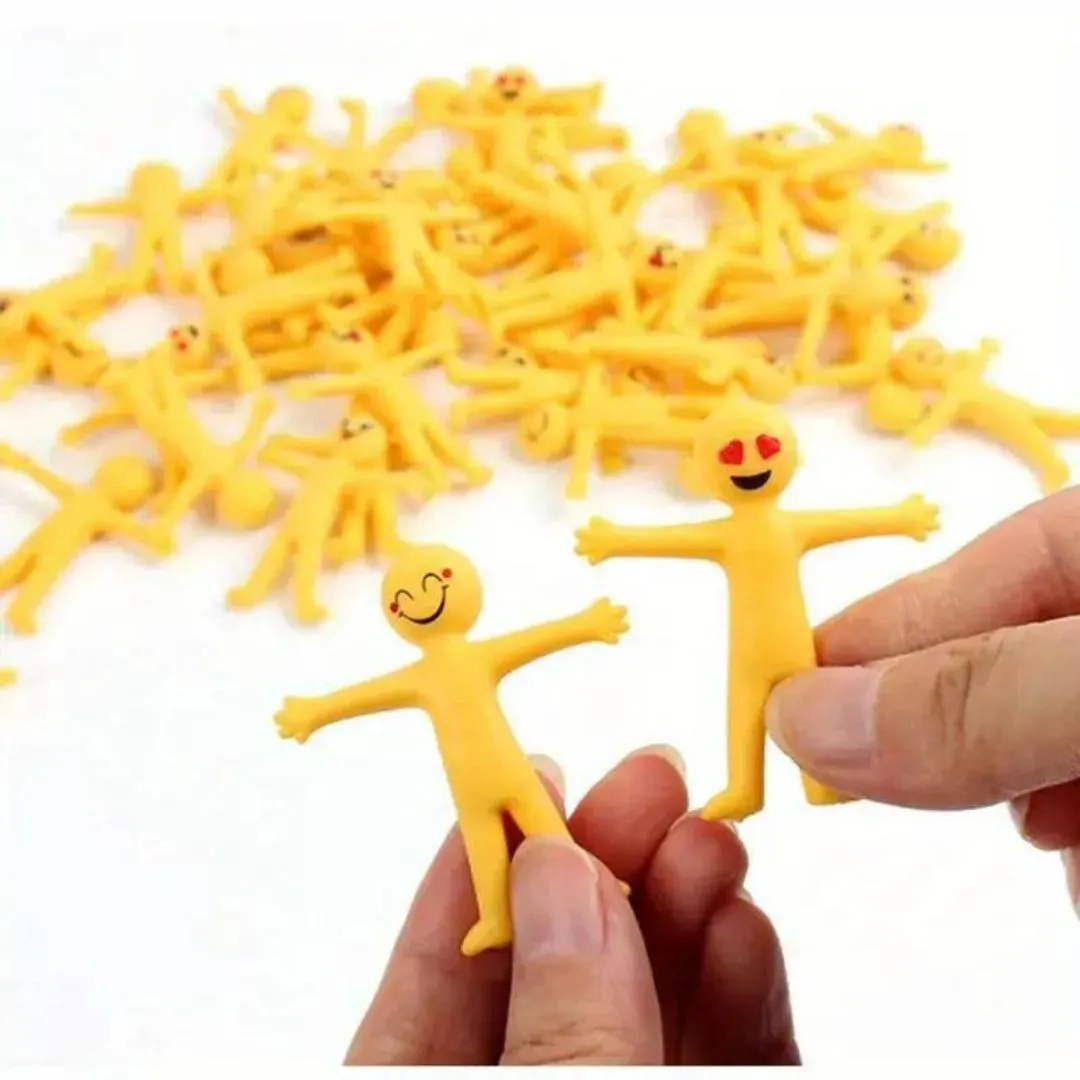 Pack of 3 - Yellow Emoji Stretchy Men Fun Party Gifts for Kids