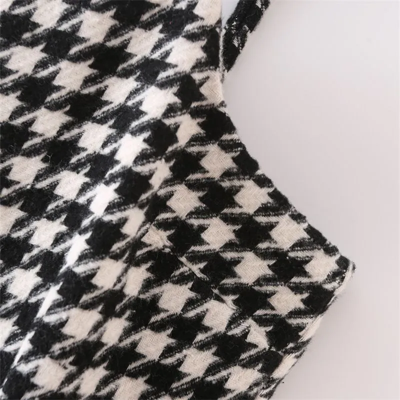 Chic Houndstooth Camisole Top