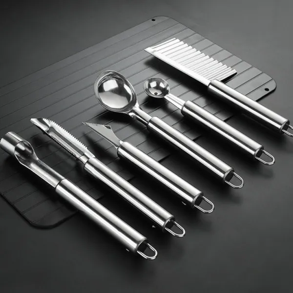 Stainless Steel Fruit Carving Knife Long Handle Knife