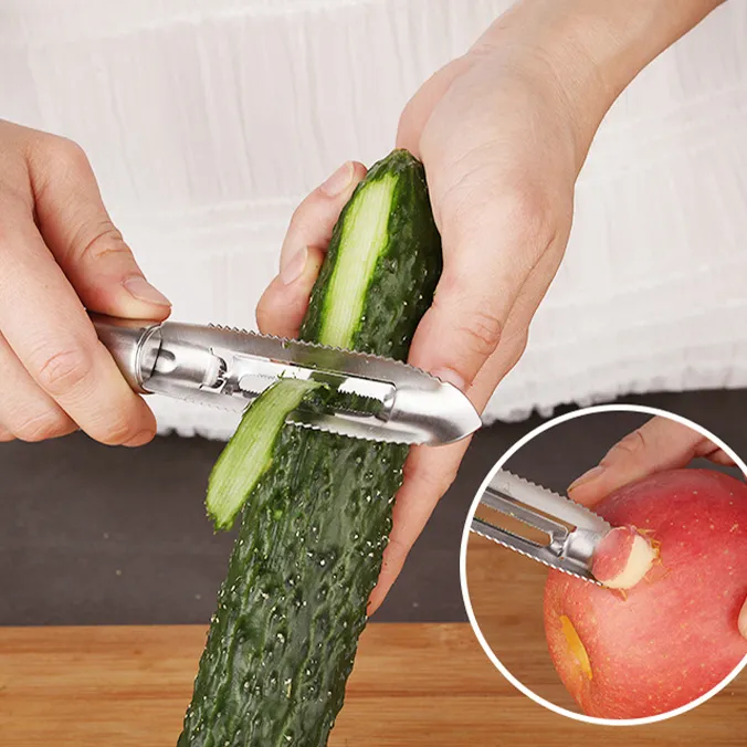 Stainless Steel Fruit Carving Knife Long Handle Knife