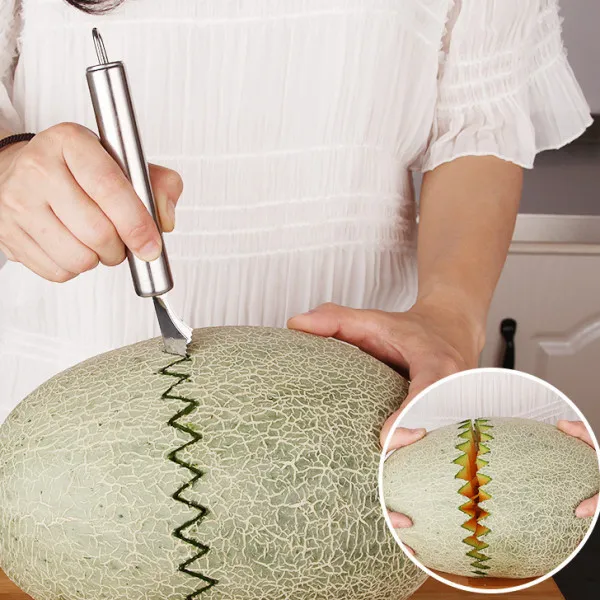 Stainless Steel Fruit Carving Knife Long Handle Knife