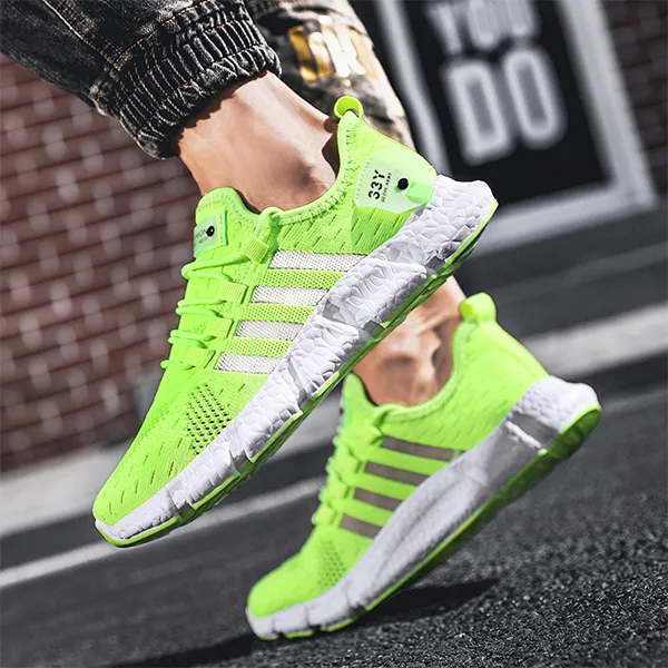 Breathable Almond Toe Men Sports Sneakers Non Slip Comfy Soft Sole Running Gym Sports Shoes