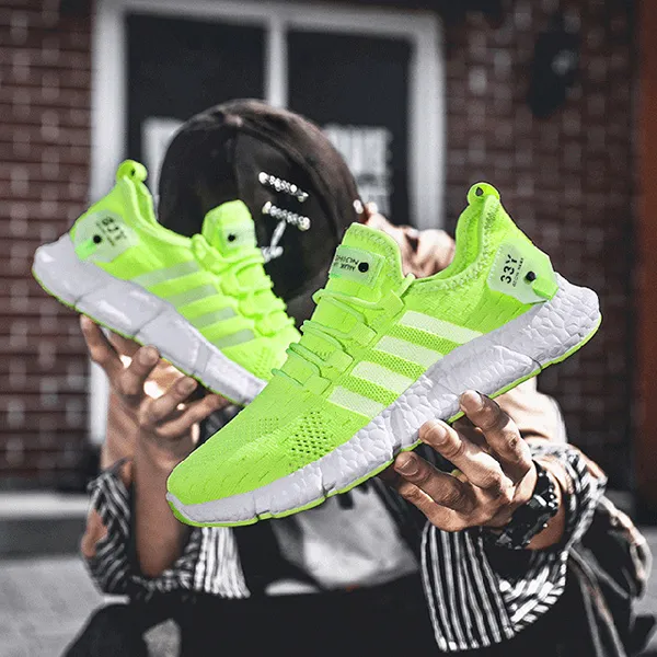 Breathable Almond Toe Men Sports Sneakers Non Slip Comfy Soft Sole Running Gym Sports Shoes