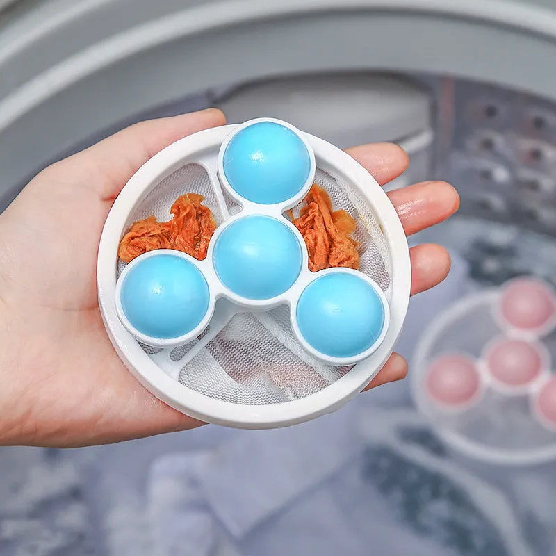 Household Washing Machine Hair Filter Mesh Bag, Lint Hair Catcher Washing Machine Float Filters
