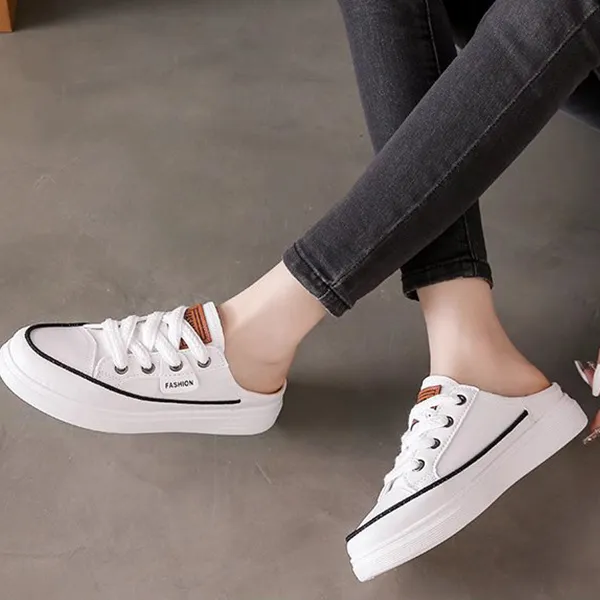 Casual White Slip-On Sneakers