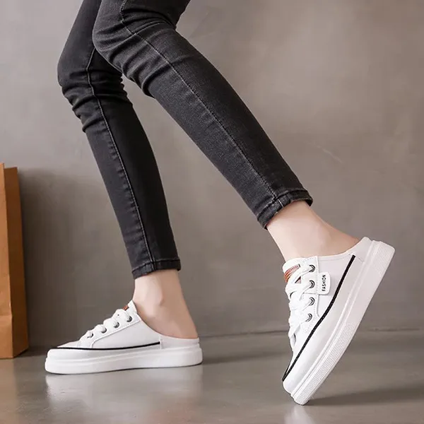 Casual White Slip-On Sneakers