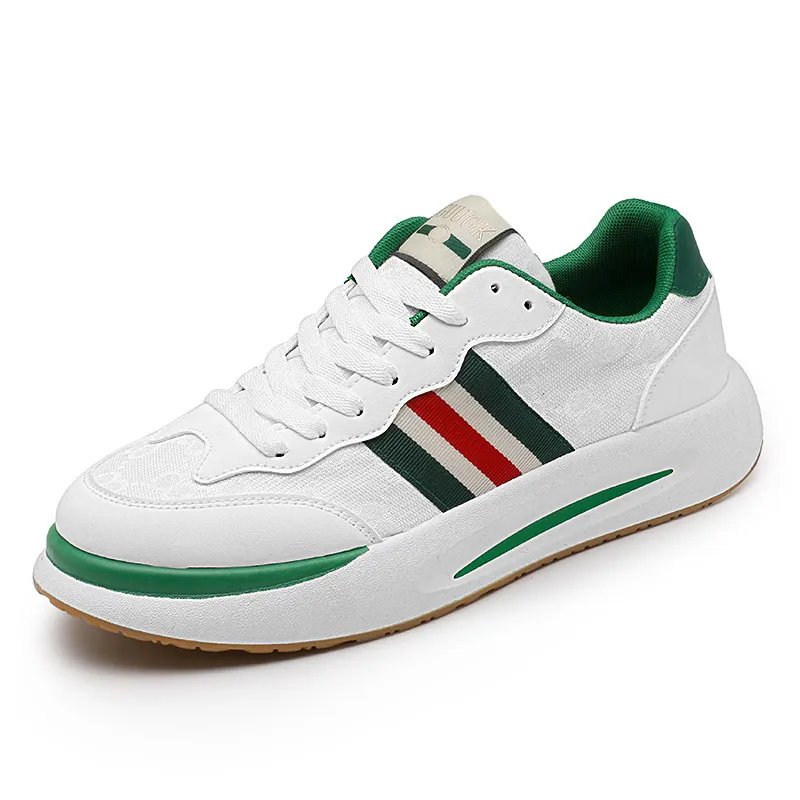 Colorful Stripes Pattern Winter Shoes Thick Soft Sole Men Breathable Designer Sneakers
