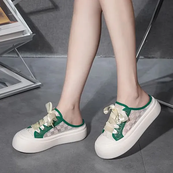 Casual Canvas Lace-Up Sneakers